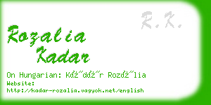 rozalia kadar business card